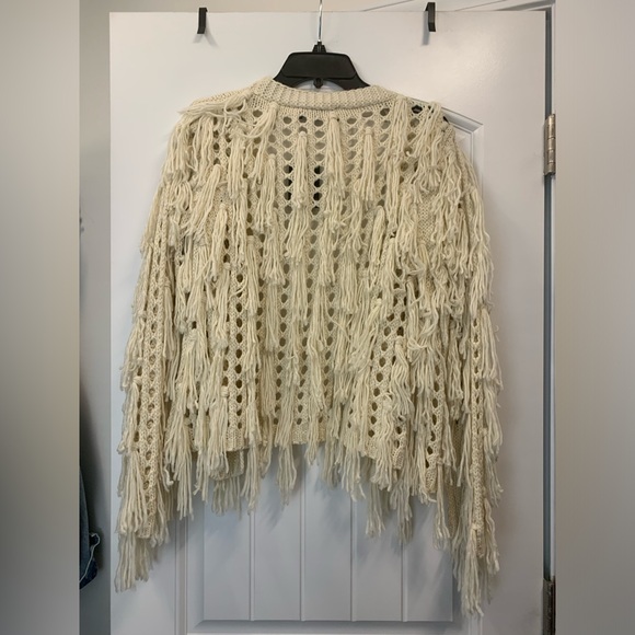 Womens Shaggy Fringe Cardigan Size S NWT - Picture 4 of 5